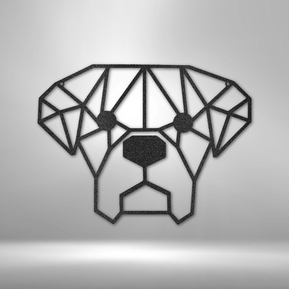Geometric Dog - Steel Sign- Metal Wall Art - Dog Metal Sign Home Decor