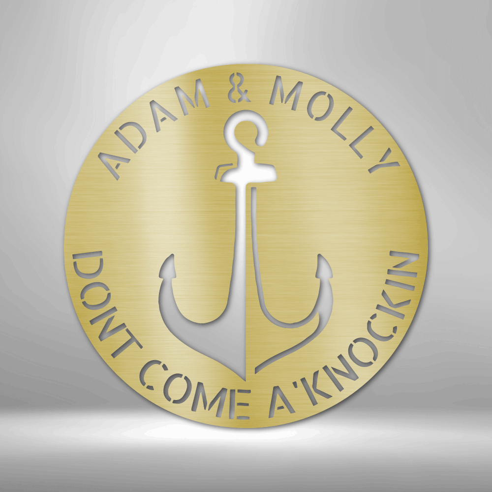 Anchor Plaque - Steel Sign - Custom Metal Wall Anchor Family Name Sign