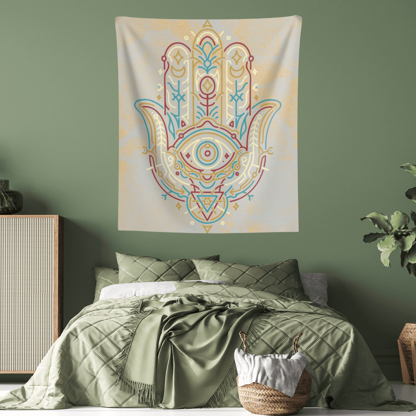 Hamsa Hand Wall Hanging - Beautiful & Unique Tapestry for Any Room