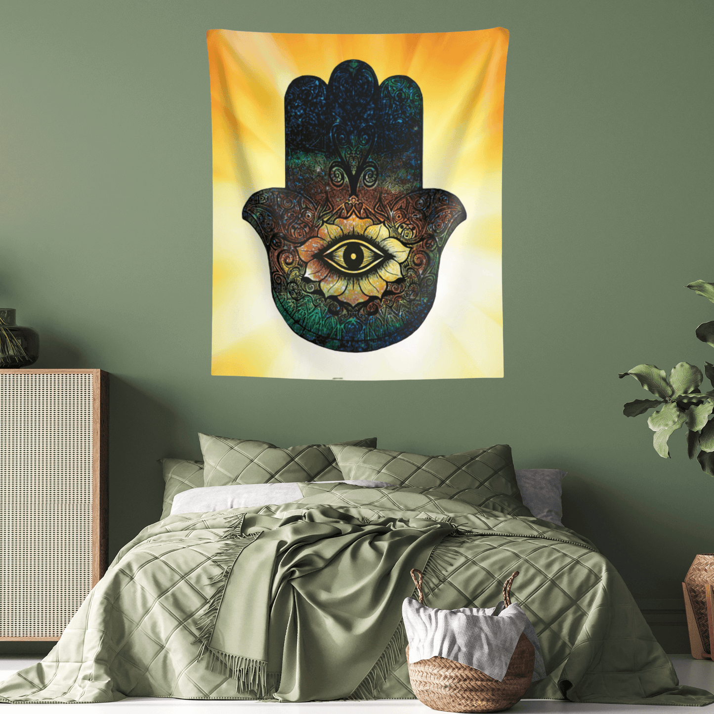 Hamsa Wall Art Tapestry for Unique & Meaningful Hamsa Hand Wall Decor