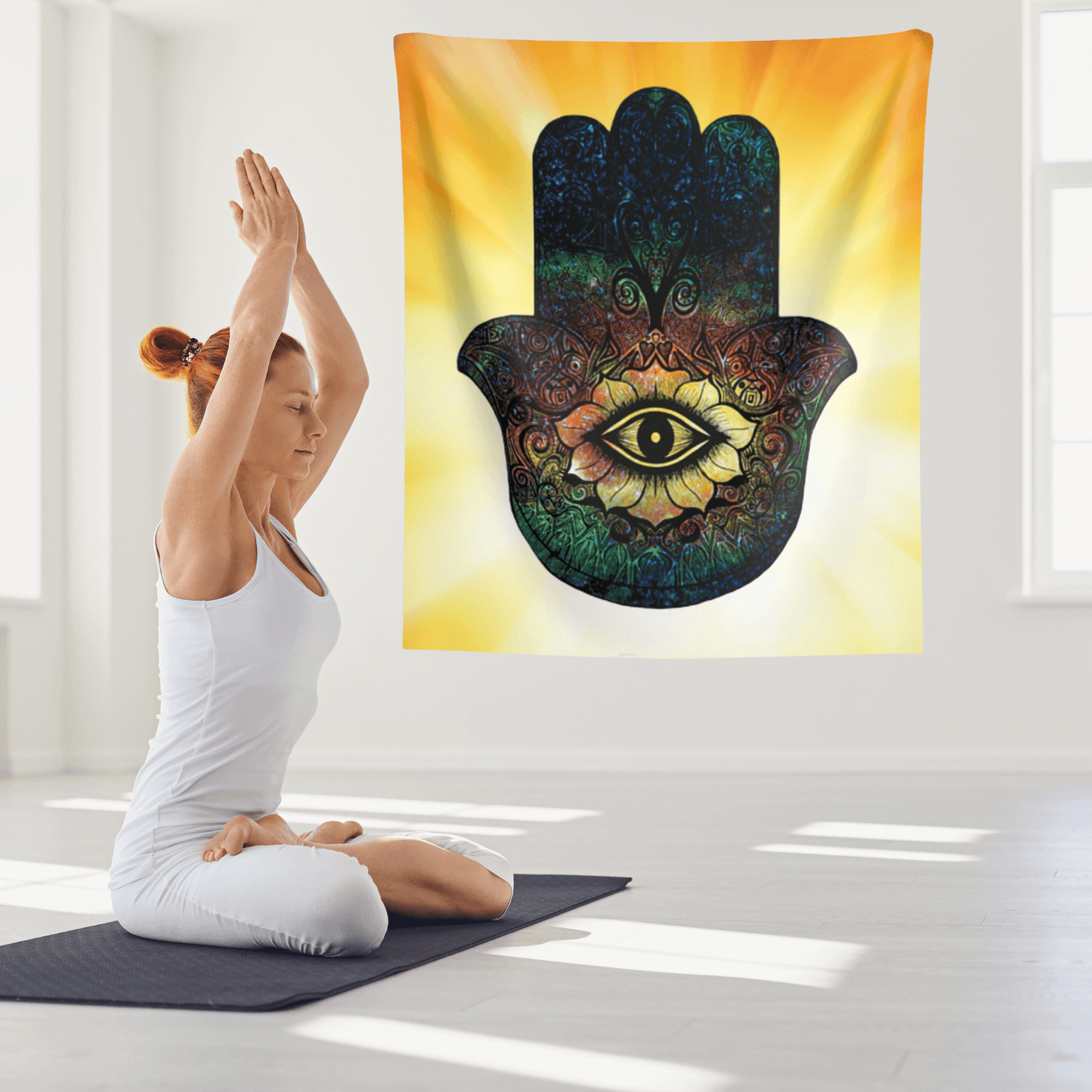 Hamsa Wall Art Tapestry for Unique & Meaningful Hamsa Hand Wall Decor