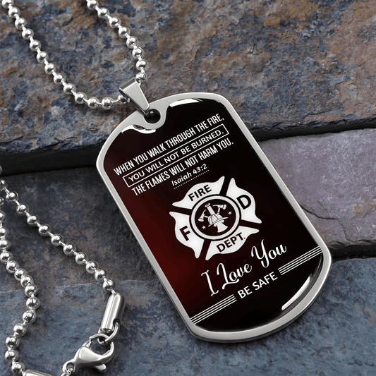 Dog Tag Chain For Firefighter - Gift For Firefighter - Always Essential Gifts