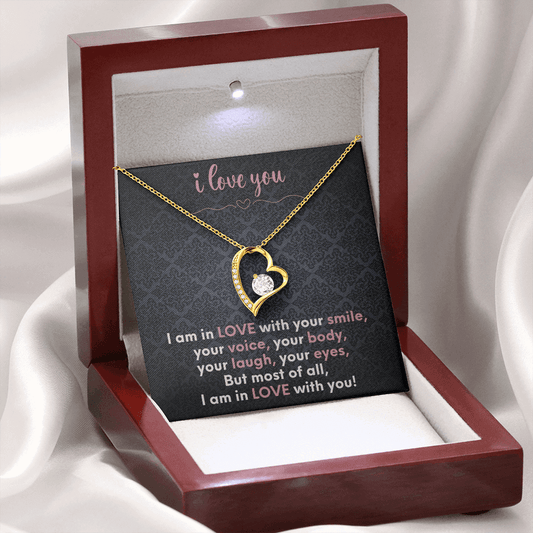 I Love You, Heart Forever Love Necklace Gift For Her, Heart Pendant For Wife, Girlfriend, Soul Mate,