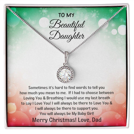 Christmas Gifts For Daughter From Dad - Father Daughter Gifts, Daughter Necklace Daughter Gifts Daughter Christmas, To My Daughter Love Dad