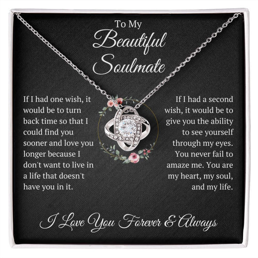 To My Beautiful Soulmate, I Love You Gifts For Her, Gifts For Girlfriend, Romantic Necklace For Women