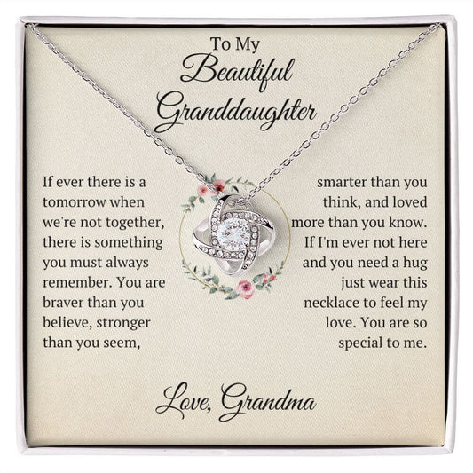 To My Beautiful Granddaughter Love Grandma, Granddaughter Gifts, Granddaughter Jewelry Necklace Gift From Grandma