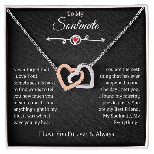 To My Soulmate, I Found My Missing Puzzle Piece, I Love You Necklace, Gift For Girlfriend