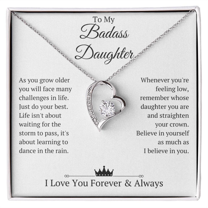 Buy AM ANNIS MUNN Daughter Gift From Mom, To My Daughter Necklace From Mom  Sterling Silver Necklace for Women Daughter Gifts From Dad, Birthday Gifts  for Daughter Girls, Sterling Silver, Cubic Zirconia