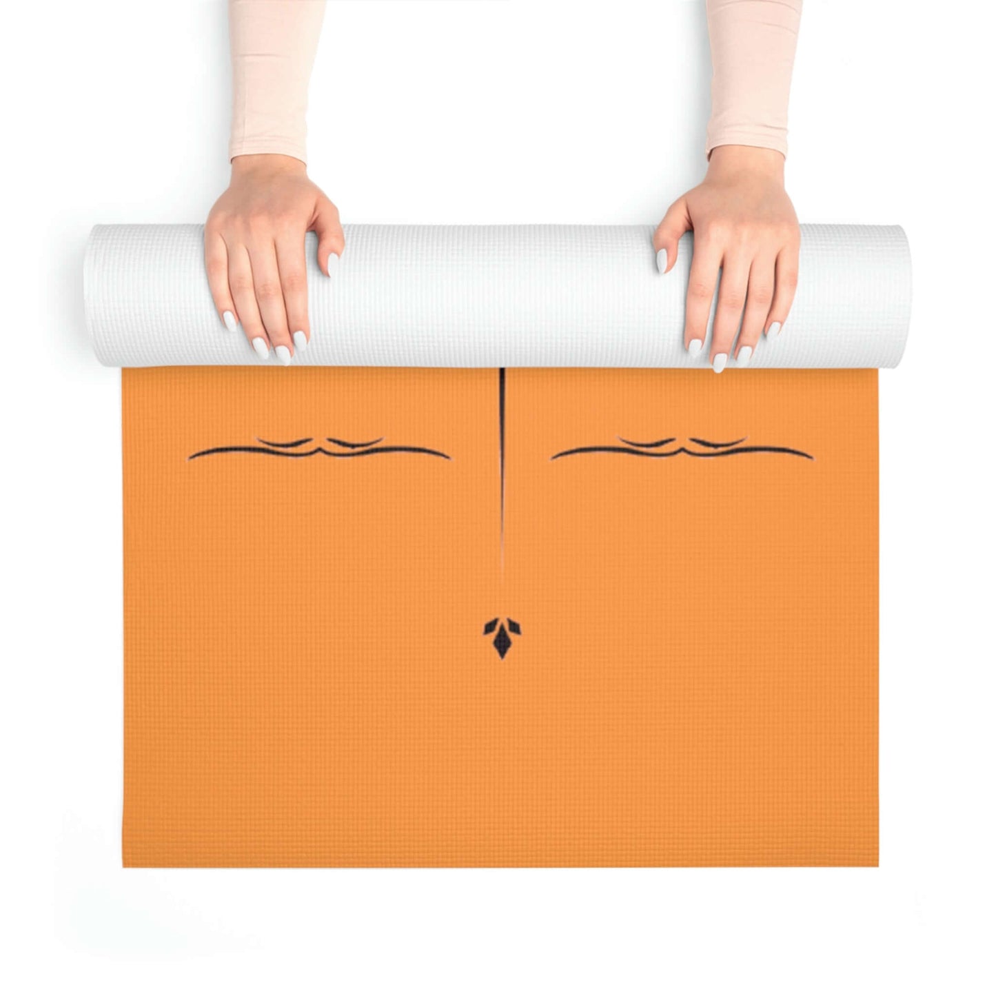 Foam Yoga Mat For Men - Skeleton Retro Alignment Align Design
