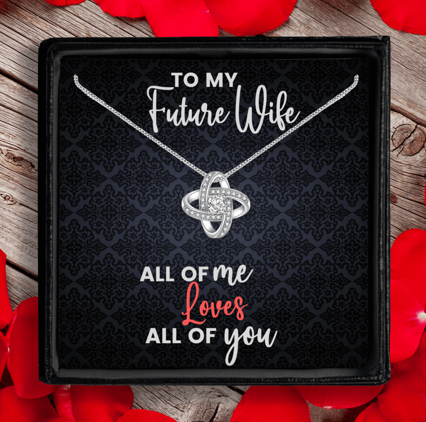 To My Future Wife Necklace, Necklaces For Wife From Husband With Message Card & Gift Box