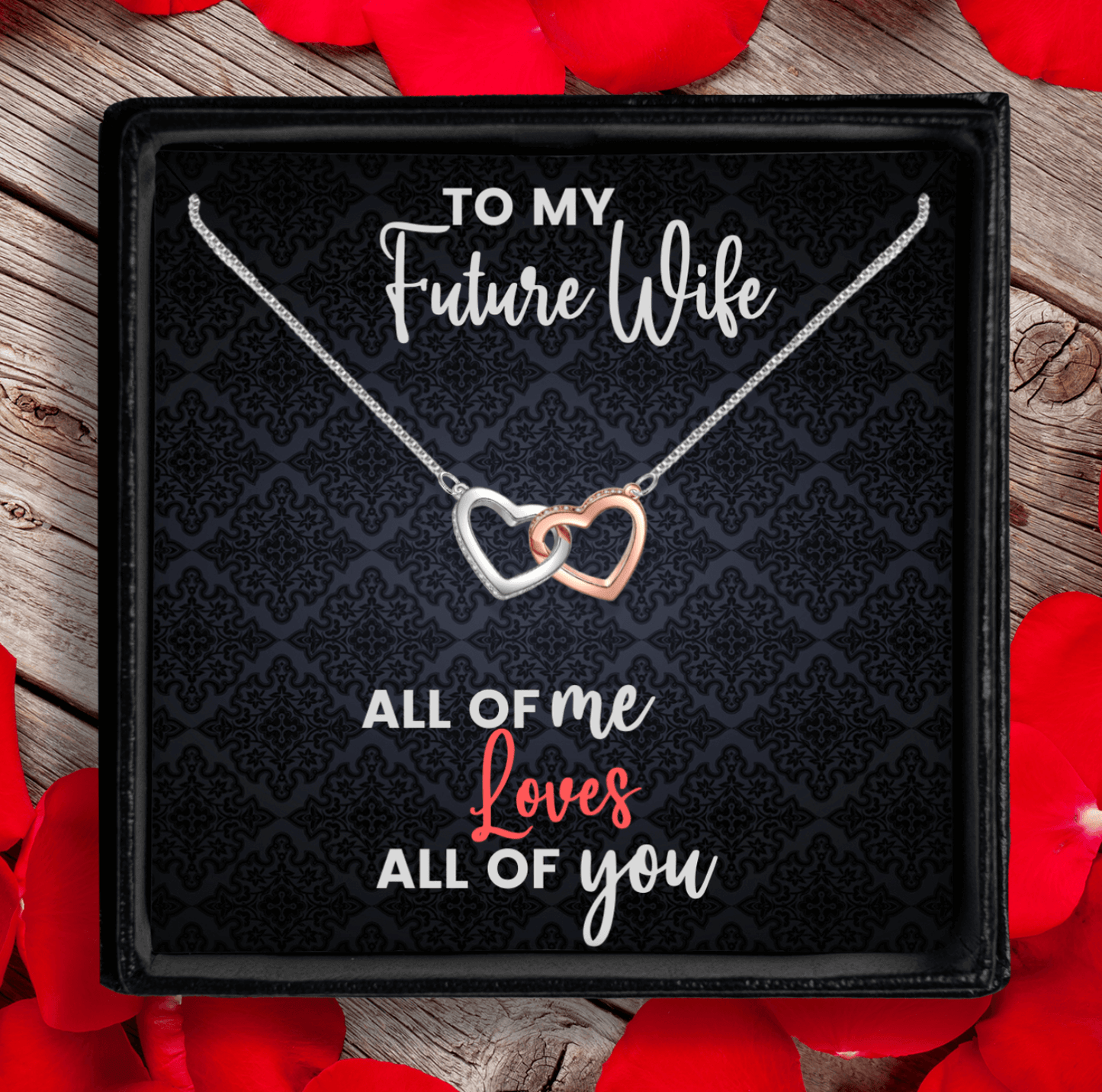 To My Future Wife Necklace, Necklaces For Wife From Husband With Message Card & Gift Box