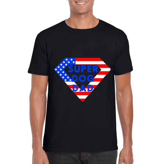 Super Dog Dad Super Hero Shirt - Funny Graphic Tee For Best Dog Dad Ever