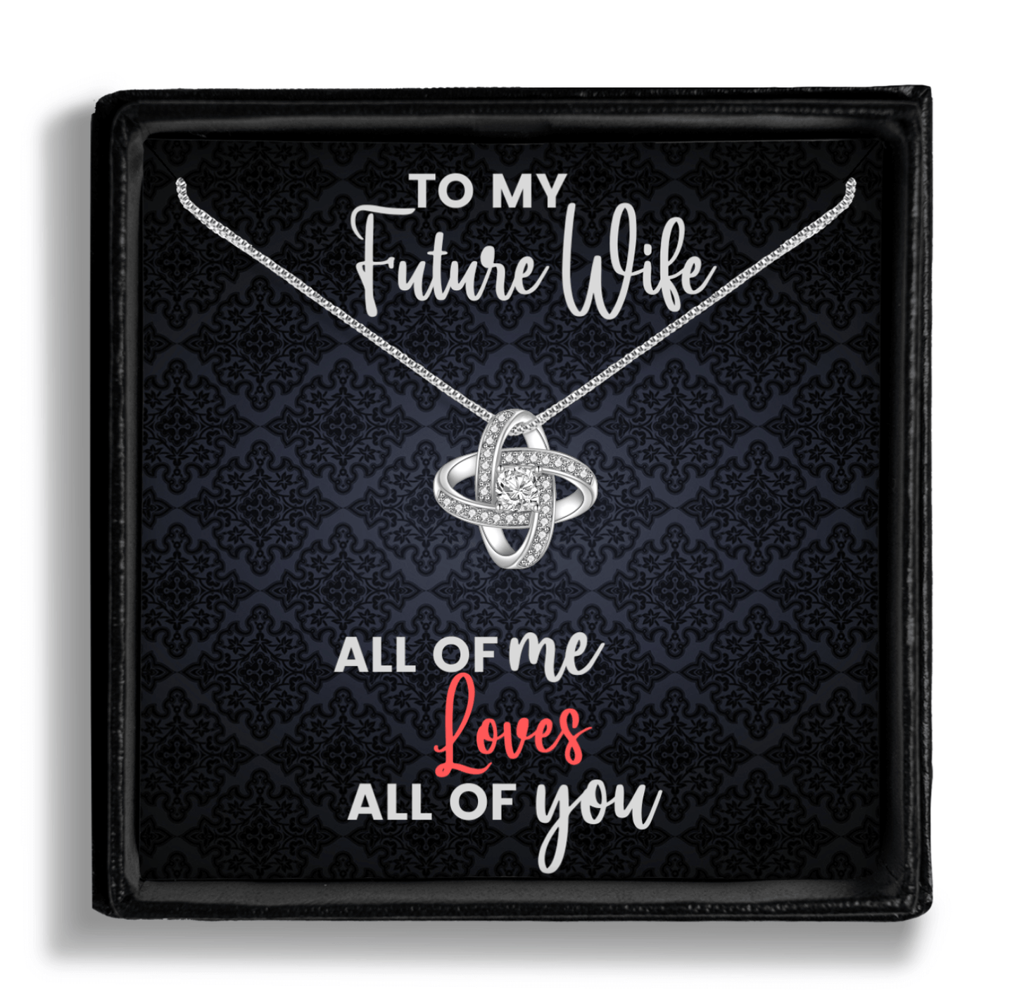 To My Future Wife Necklace, Necklaces For Wife From Husband With Message Card & Gift Box