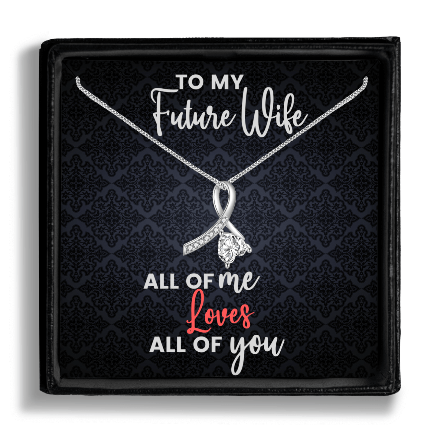 To My Future Wife Necklace, Necklaces For Wife From Husband With Message Card & Gift Box