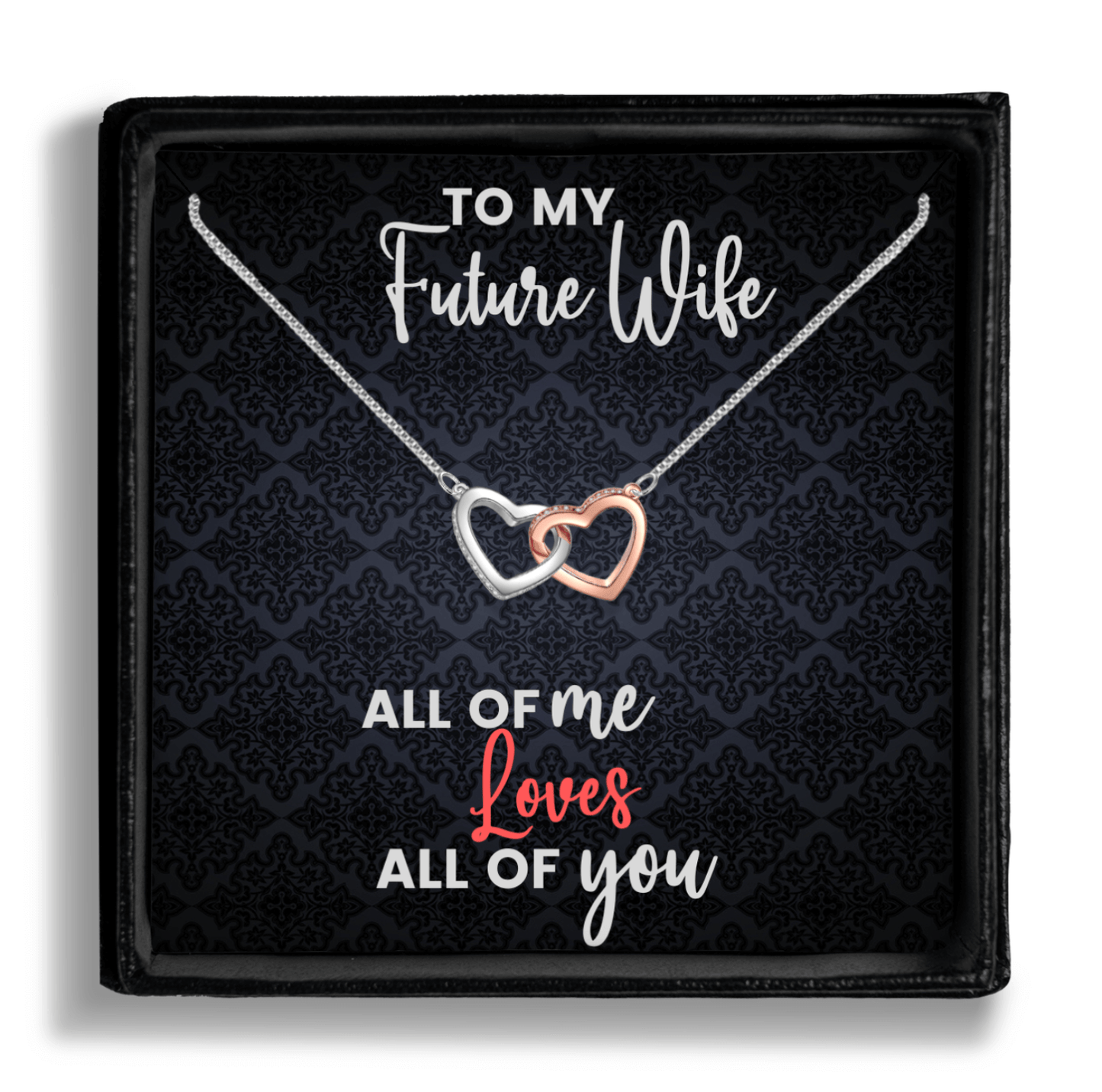 To My Future Wife Necklace, Necklaces For Wife From Husband With Message Card & Gift Box