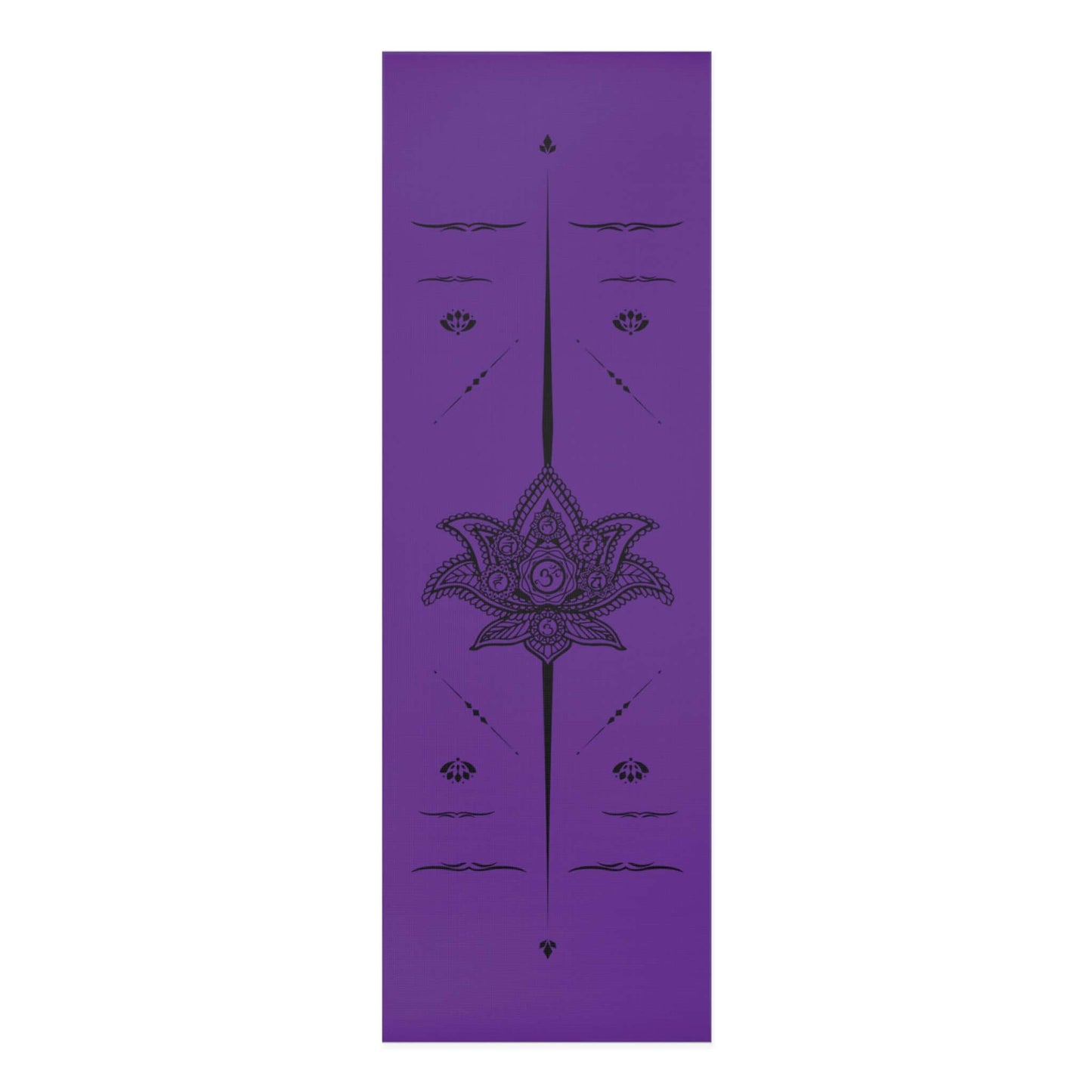 Foam Yoga Mat With Alignment System Purple