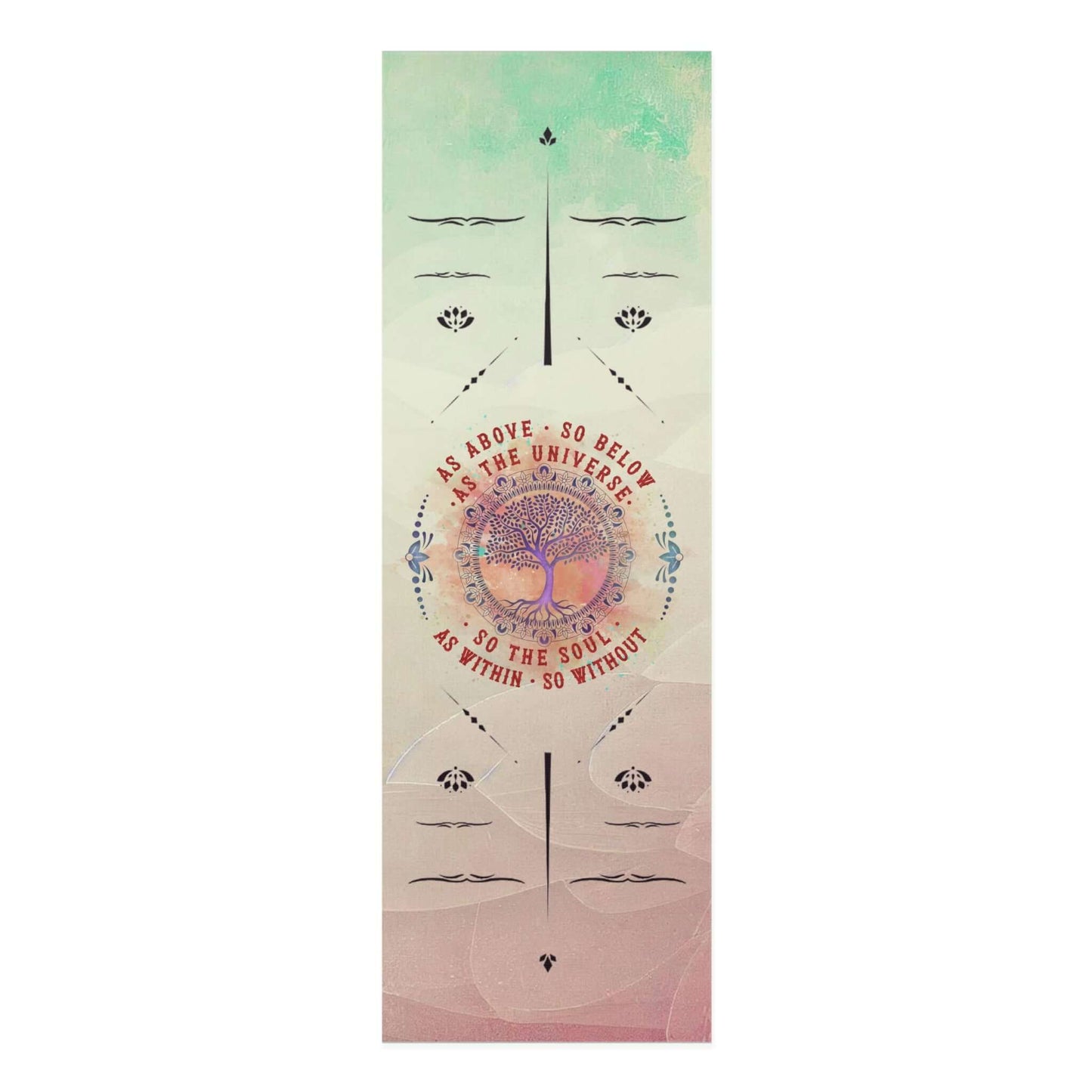 Foam Yoga Mat - Celtic Tree of Life with Alignment System