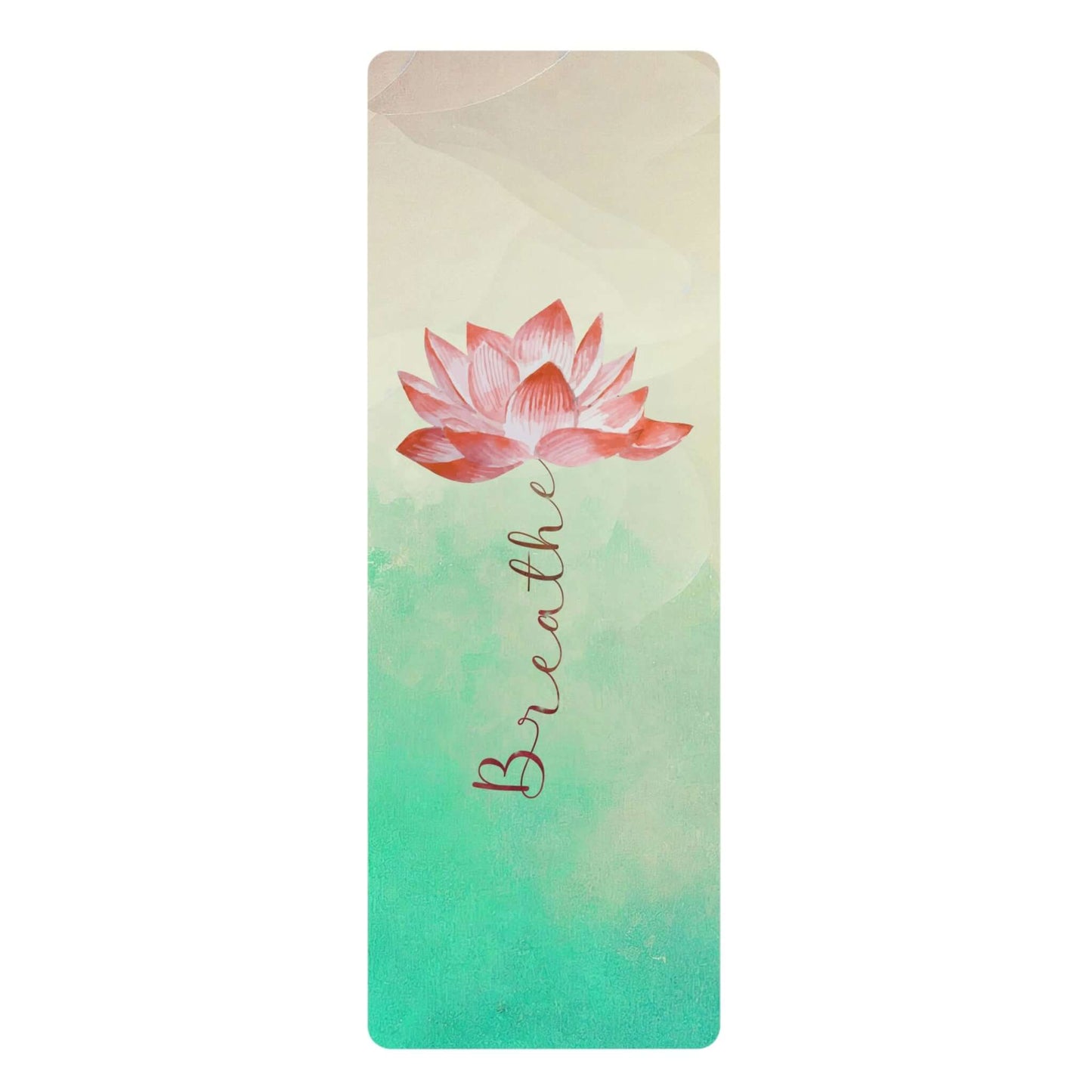 Rubber Yoga Mat - Lotus Flower Breathe