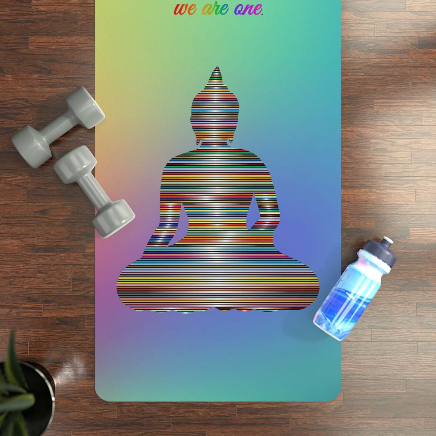 Rubber Yoga Mat Namaste Prayer