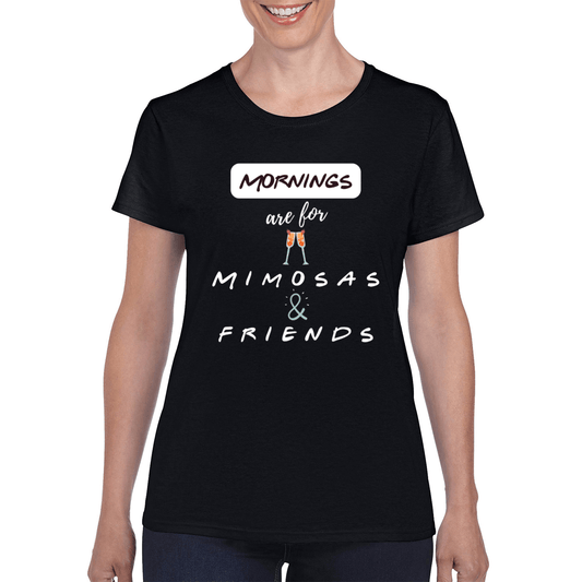 Women's Graphic Tee, Mornings Are Made For Mimosas & Friends T-Shirt, T-shirts for Mimosa Drinkers