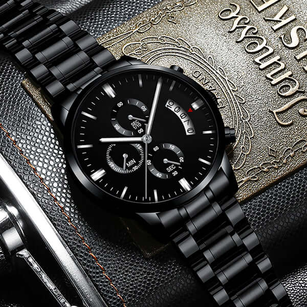 Black Chronograph Watch Best Dad By Par - Gift For Golf Lover - Watch For Golfers - Always Essential Gifts